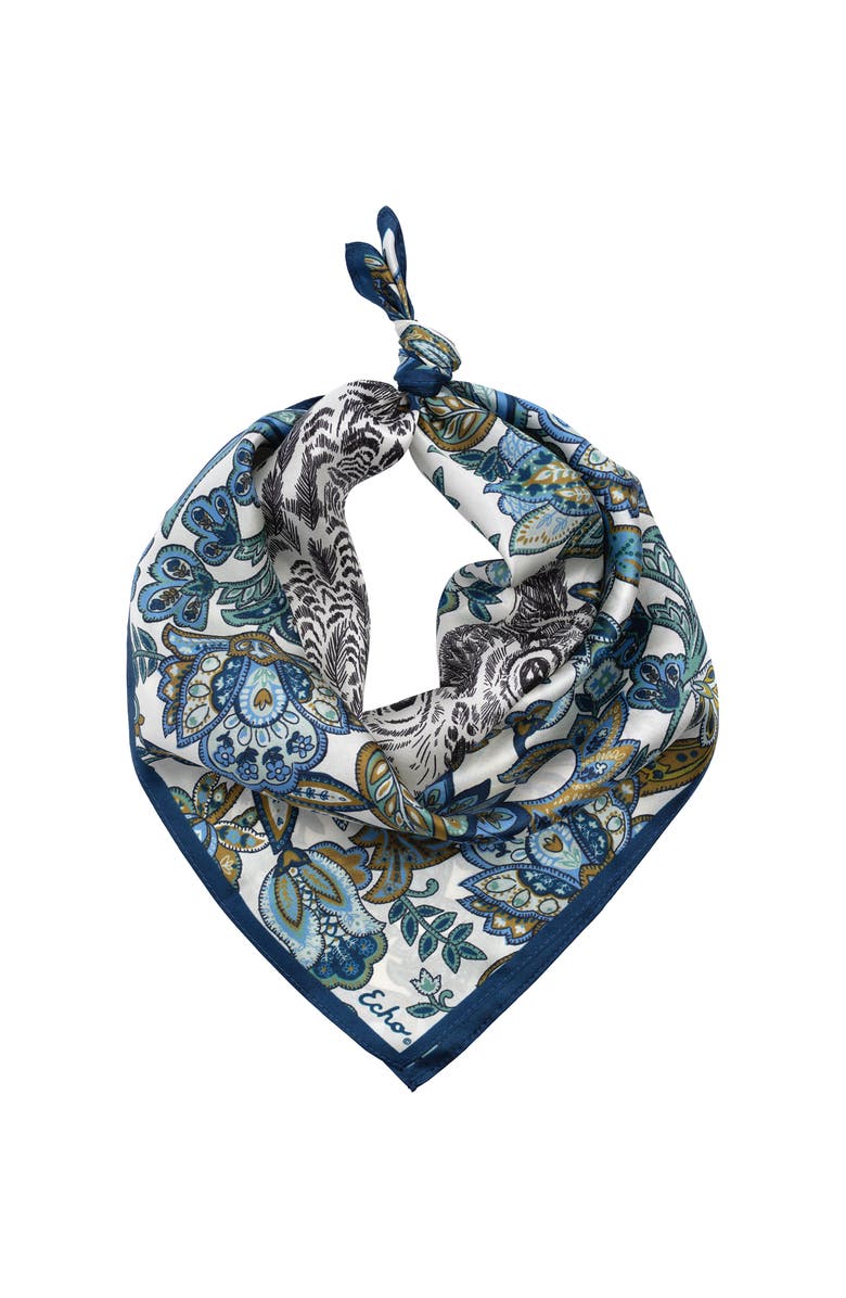 Echo Flaco Silk Bandana, Alternate, color, Navy