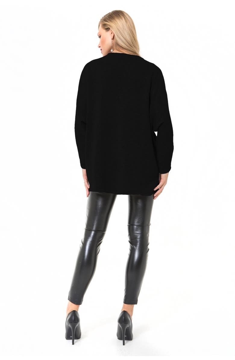 Accouchée Let Loose Crossover Long Sleeve Maternity/Nursing Knit Top, Alternate, color, Black