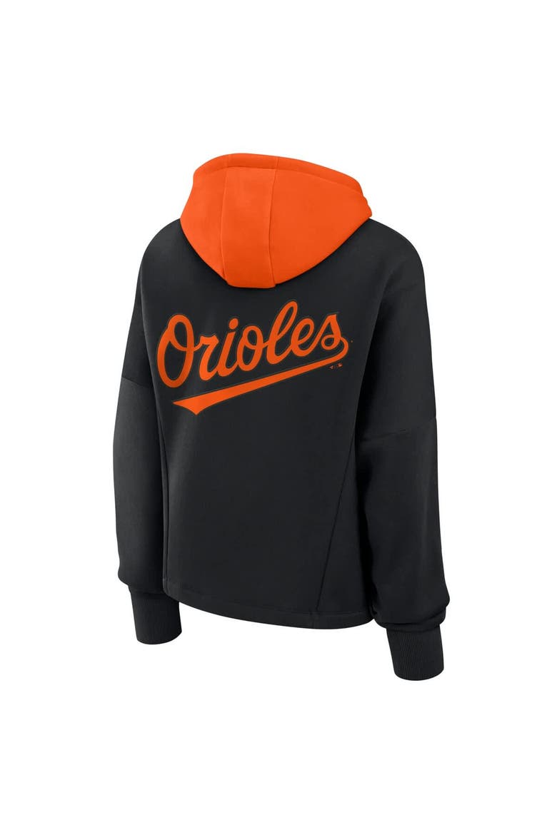 Women's Fanatics Black Baltimore Orioles Oversized Legacy Favorite Spectator Pullover Hoodie, Alternate, color, Black