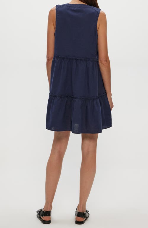 Michael Stars Sandra Sleeveless Tiered Dress In Blue