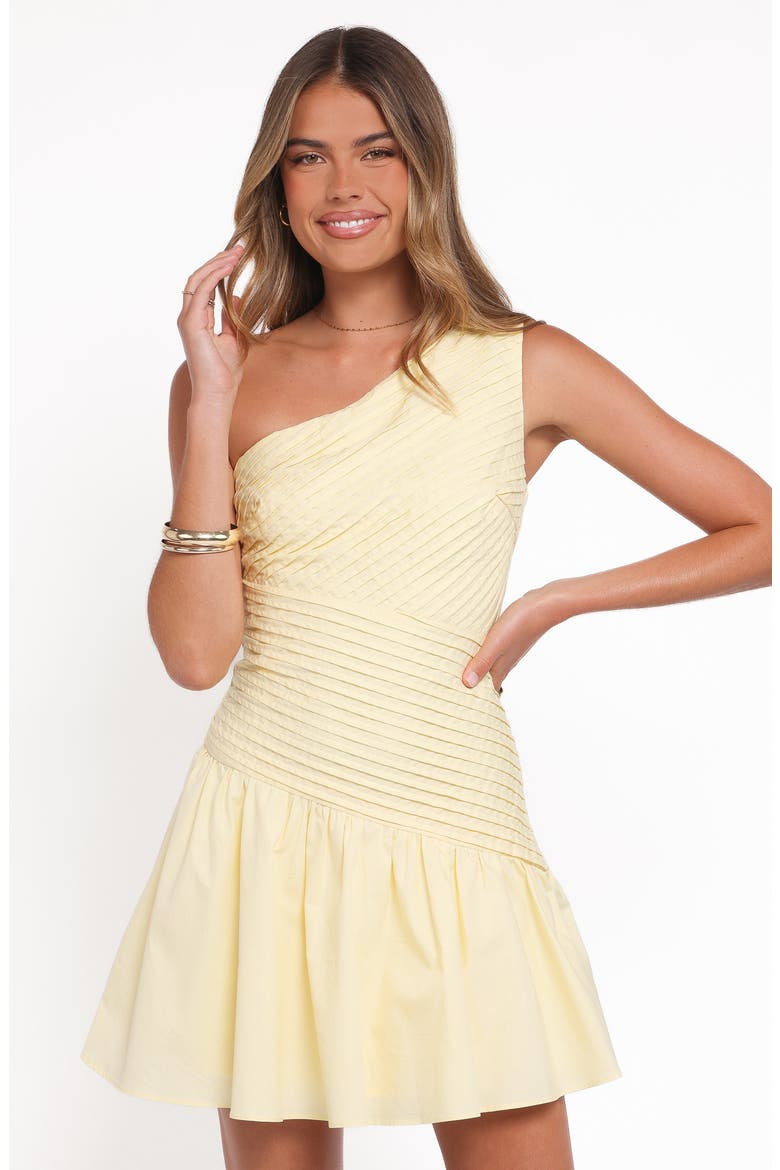 Elaria Off-Shoulder Minidress, Alternate, color, BUTTER YELLOW