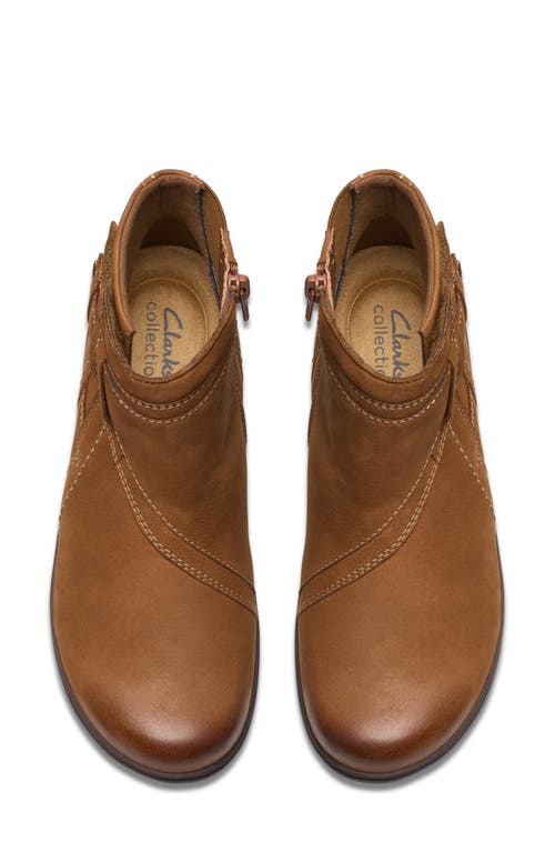 Clarks ® Carleigh Leather Ankle Boot In Brown