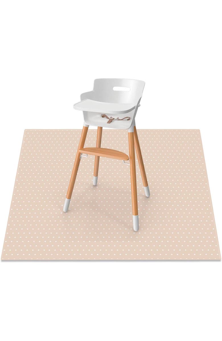 WeeSprout Baby Splat Mat for Kids, Large 51x51 Floor Playmat w/ Durable Waterproof Surface, Main, color, Dotted Sand (Square)