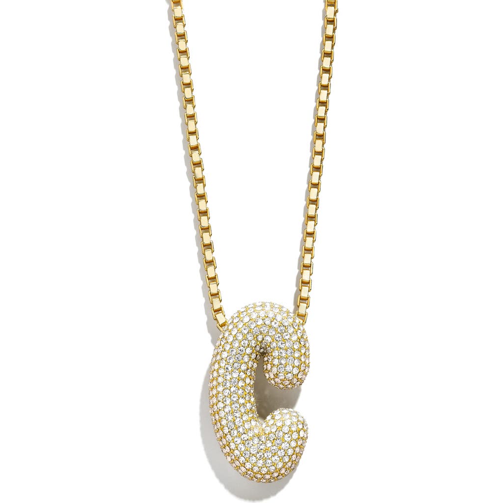 Baublebar Bubble Initial Pendant Necklace In Clear C