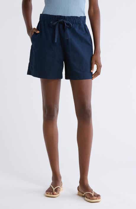 Vince Mid Rise Cotton Blend Shorts