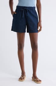 Vince Mid Rise Cotton Blend Shorts