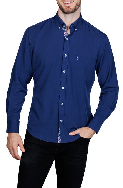 Mélange Performance Button Down Shirt