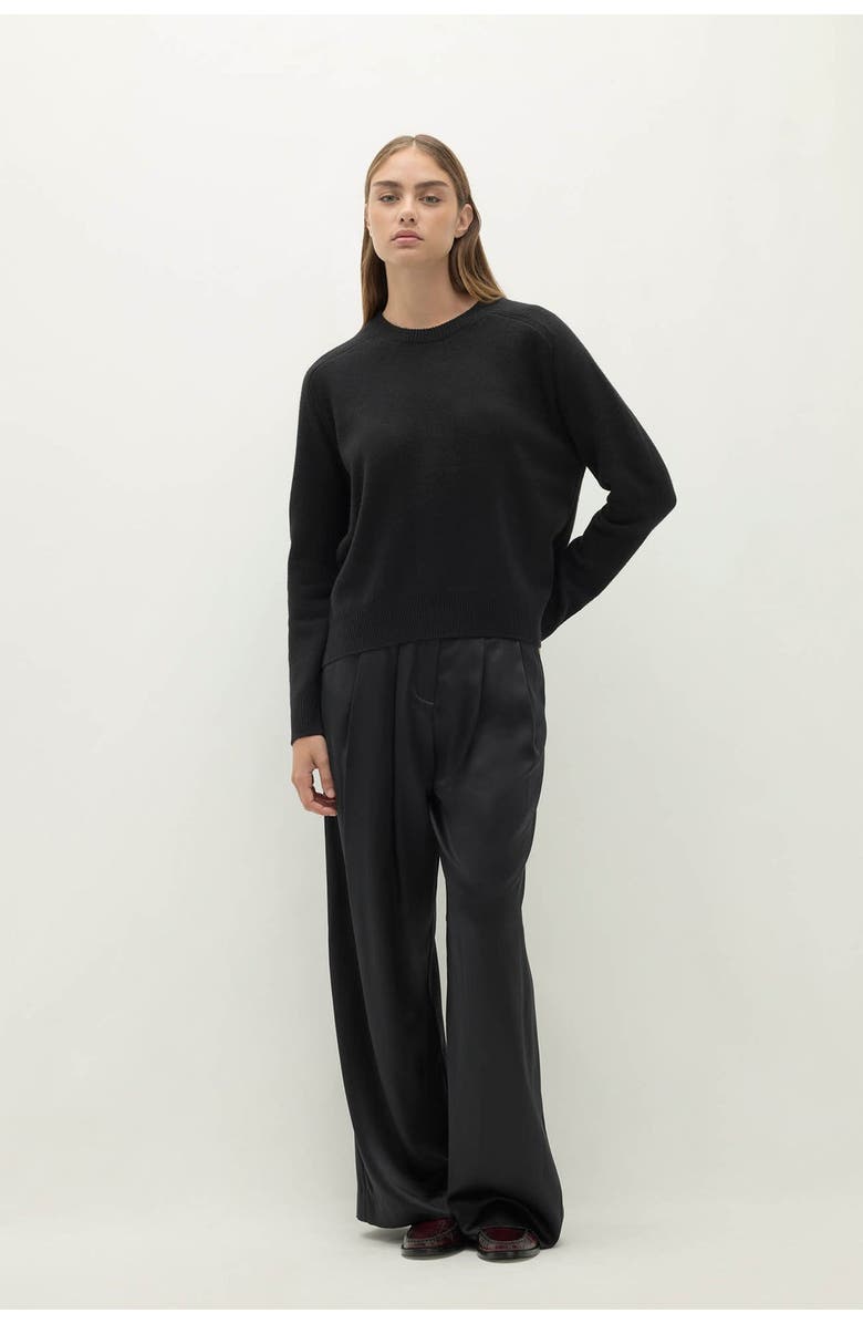 NAKED CASHMERE Tammy Cashmere Crewneck Sweater, Main, color, Black
