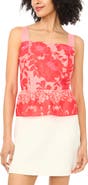 Vince Camuto Floral Cotton Peplum Top