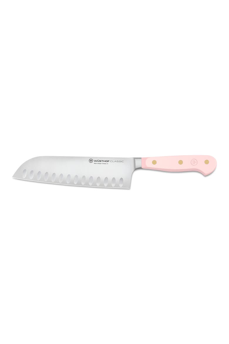 Classic 7-Inch Hollow Edge Santoku, Main, color, LIGHT PINK
