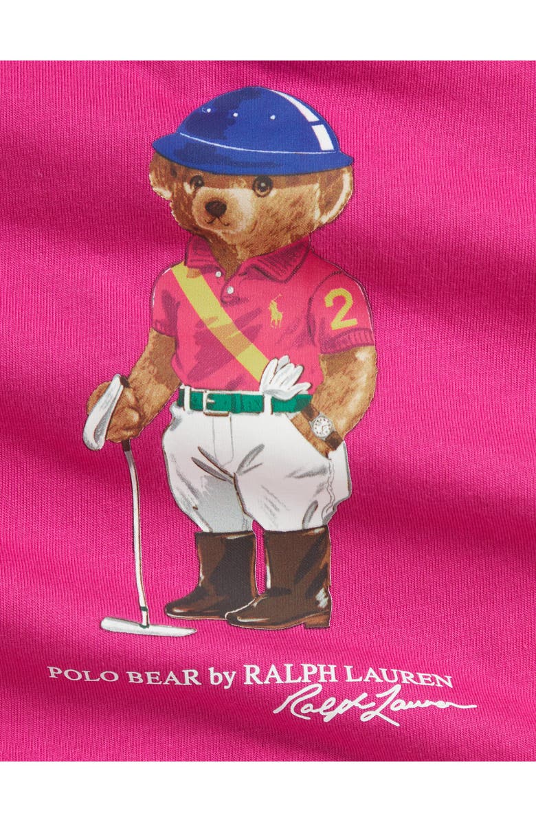 Ralph Lauren Graphic Peplum Top and Leggings Set, Alternate, color, College Pink