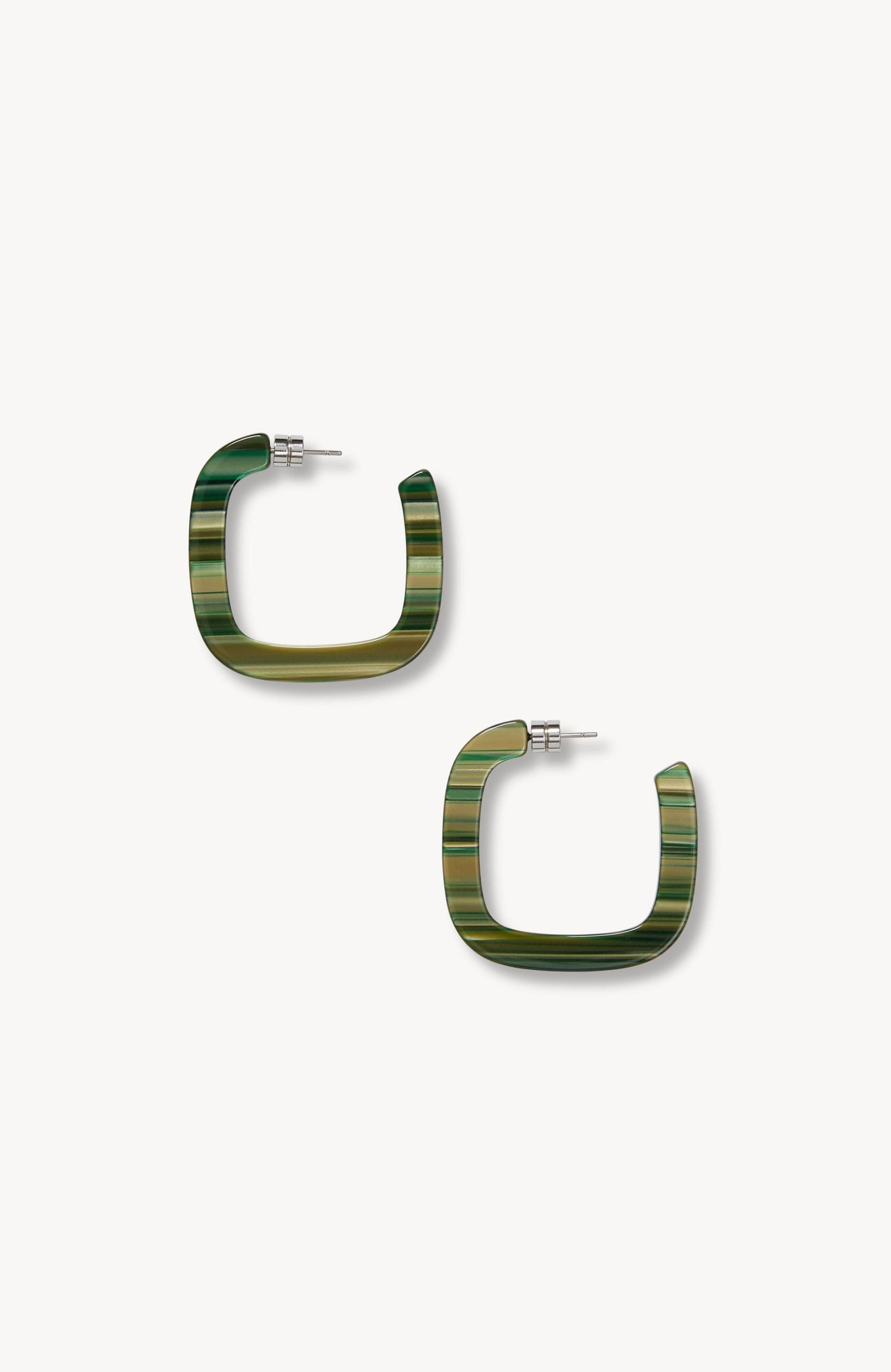 MACHETE Midi Square Hoops in Meadow 