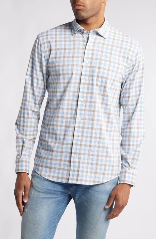 johnnie-O McArthur Check Performance Button-Down Shirt in Cabana 