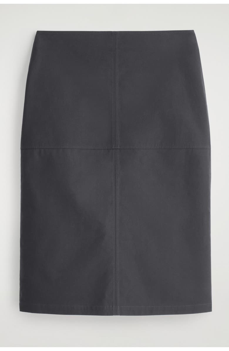 COS Cotton Pencil Skirt, Alternate, color, Gray