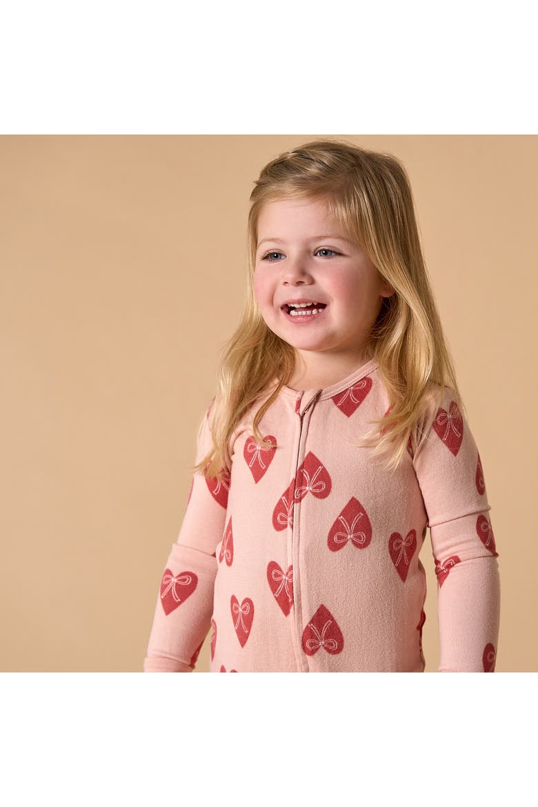 Baby & Toddler Girls Pink Hearts Footless Pajamas, Alternate, color, Hearts