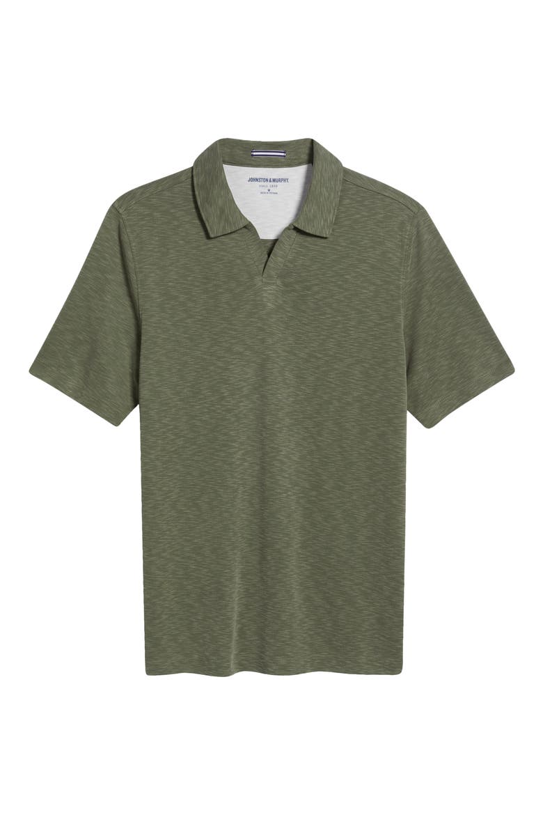 Vintage Slub Modal Blend Johnny Collar Polo, Alternate, color, OLIVE