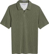 Johnston & Murphy Vintage Slub Modal Blend Johnny Collar Polo