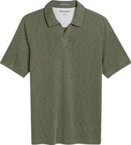 Johnston & Murphy Vintage Slub Modal Blend Johnny Collar Polo