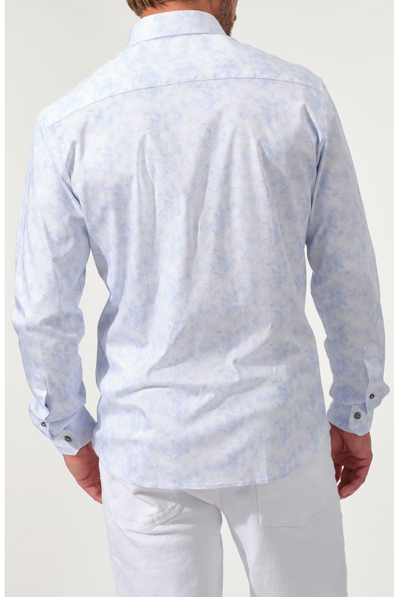 Dynamic Comfort Knit Button-Up Shirt, Alternate, color, LAKE