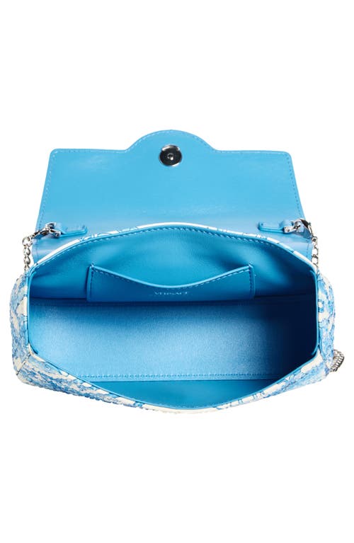 Versace Mini La Medusa Underwater Barocco Satin Top Handle Bag In Multi