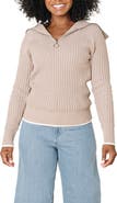 Hope & Henry Organic Raglan Half Zip Sweater