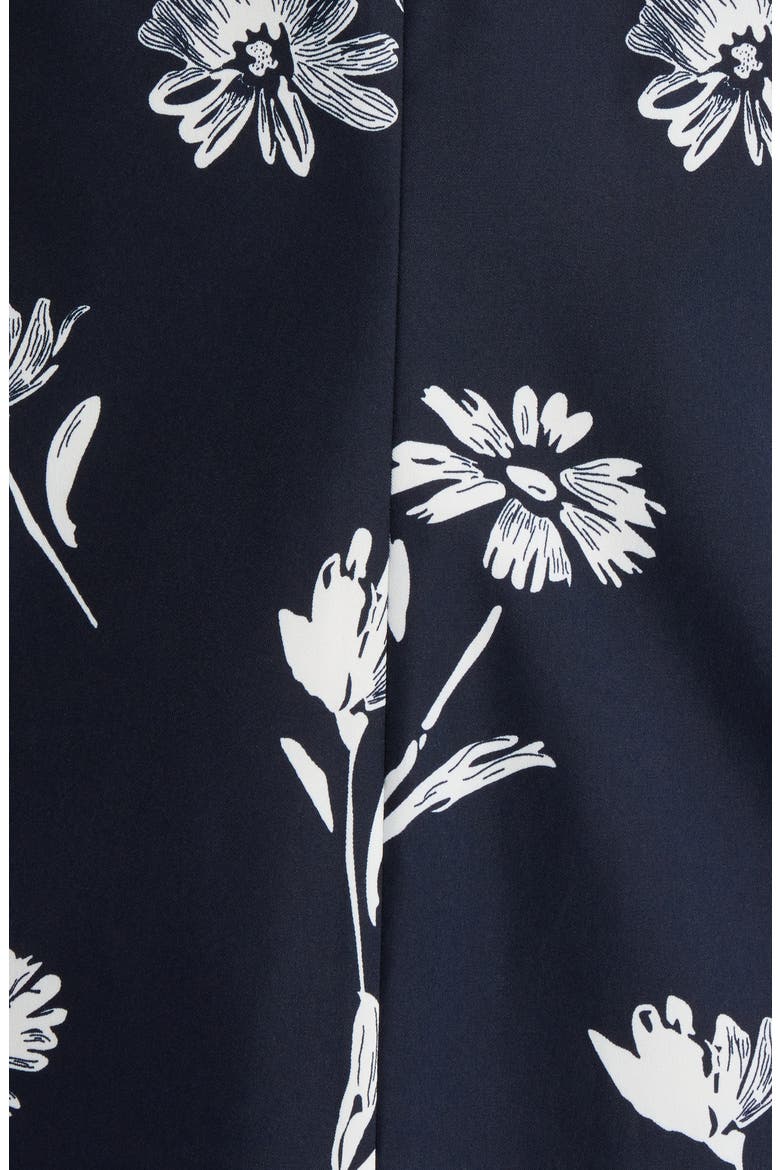 Floral One-Button Jacket, Alternate, color, NAVY IVORY