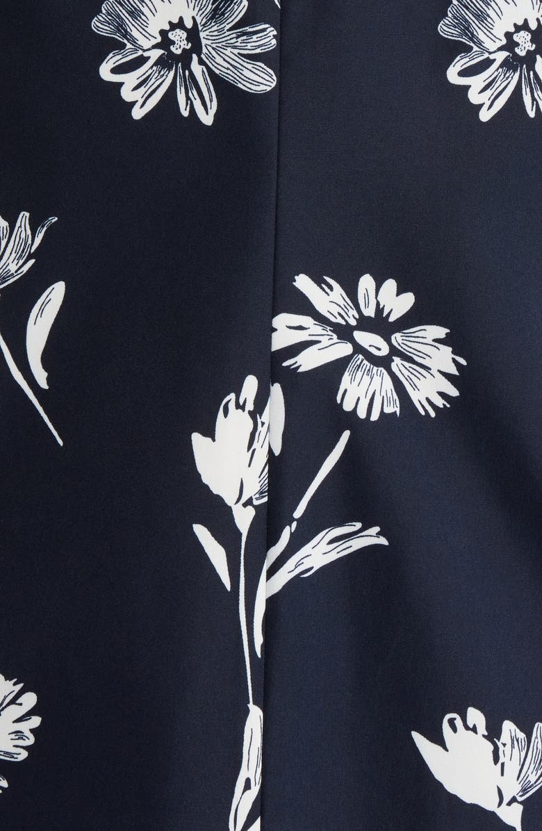 Tahari ASL Floral One-Button Jacket, Alternate, color, Navy Ivory