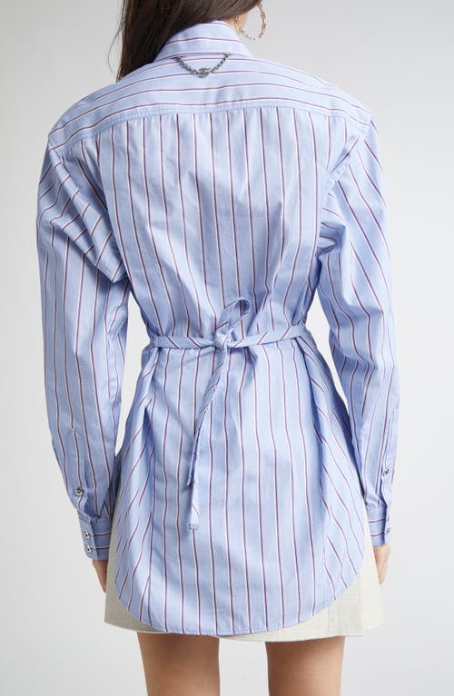 Rabanne Stripe Cotton Poplin Button-up Shirt