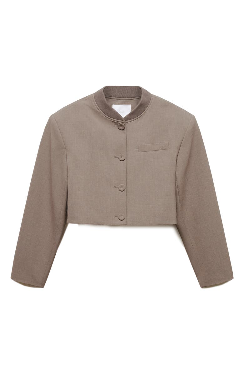 MANGO Roy Crop Bomber Jacket, Alternate, color, 