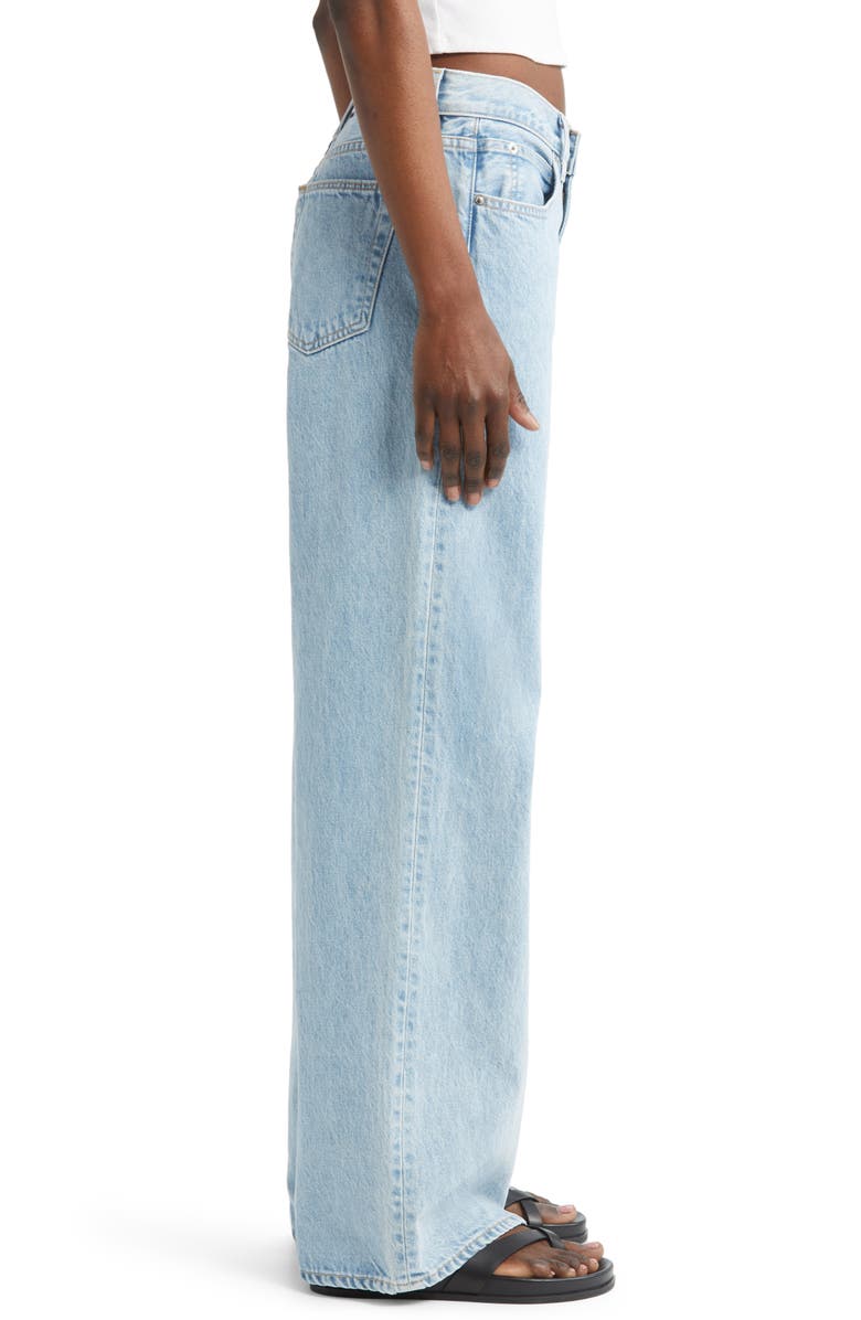 SLVRLAKE Mica Low Rise Wide Leg Organic Cotton Jeans, Alternate, color, Clear Skies