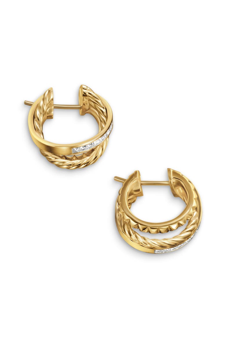 Crossover Trio Multirow Hoop Earrings, Alternate, color, 18K GOLD