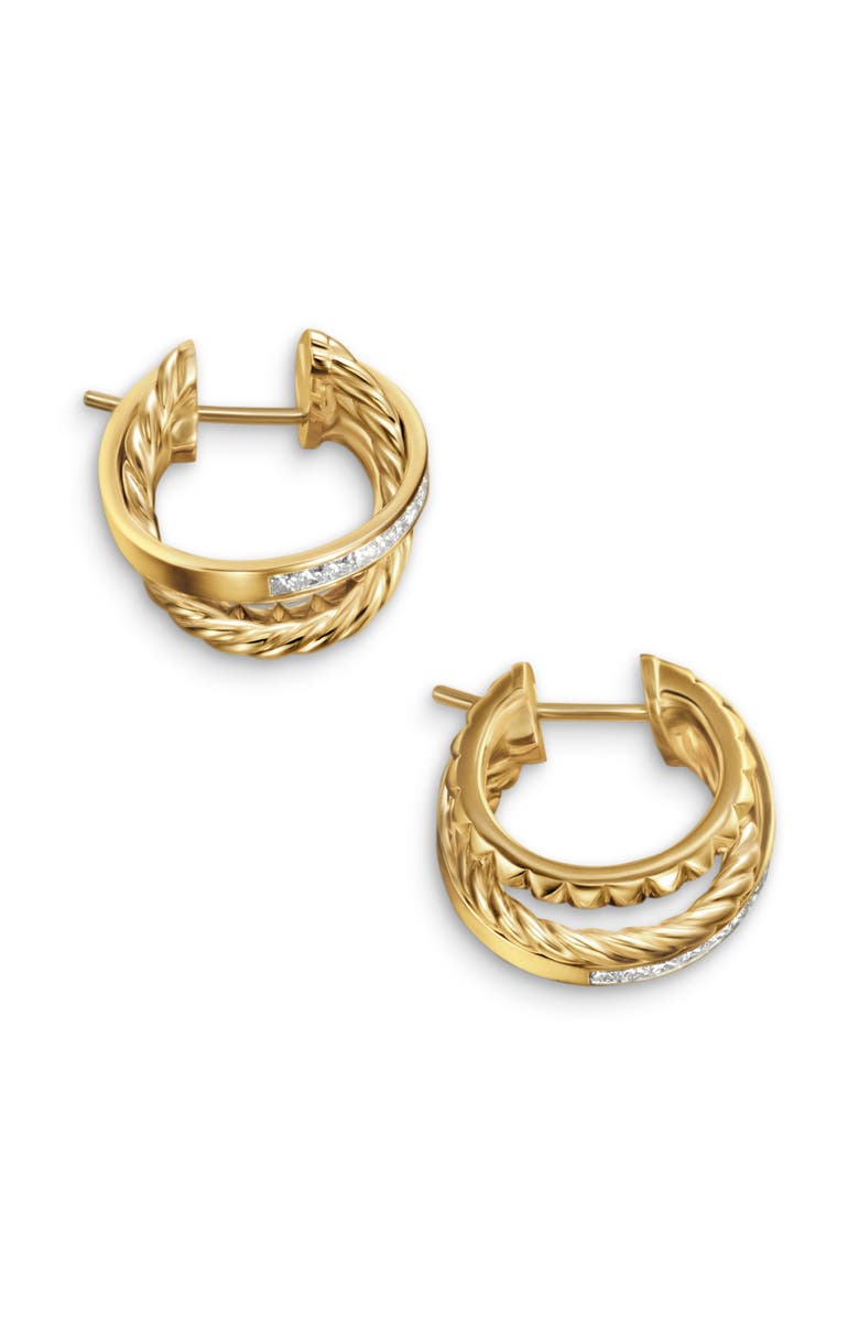 David Yurman Crossover Trio Multirow Hoop Earrings, Alternate, color, 18K Gold
