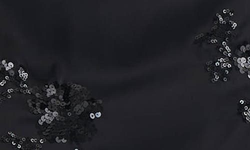 Nvlt Sequin Embellished Slip Skirt In Black