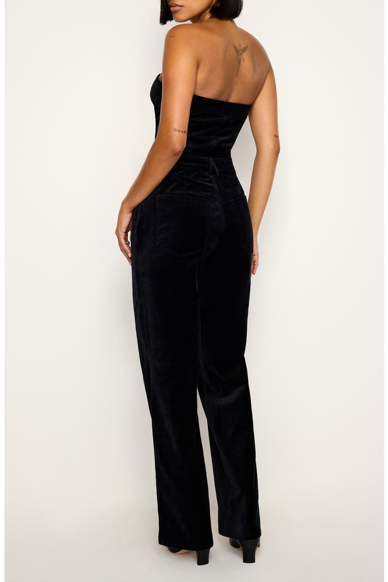 Fit for Success Strapless Velvet Jumpsuit, Alternate, color, BLACK001