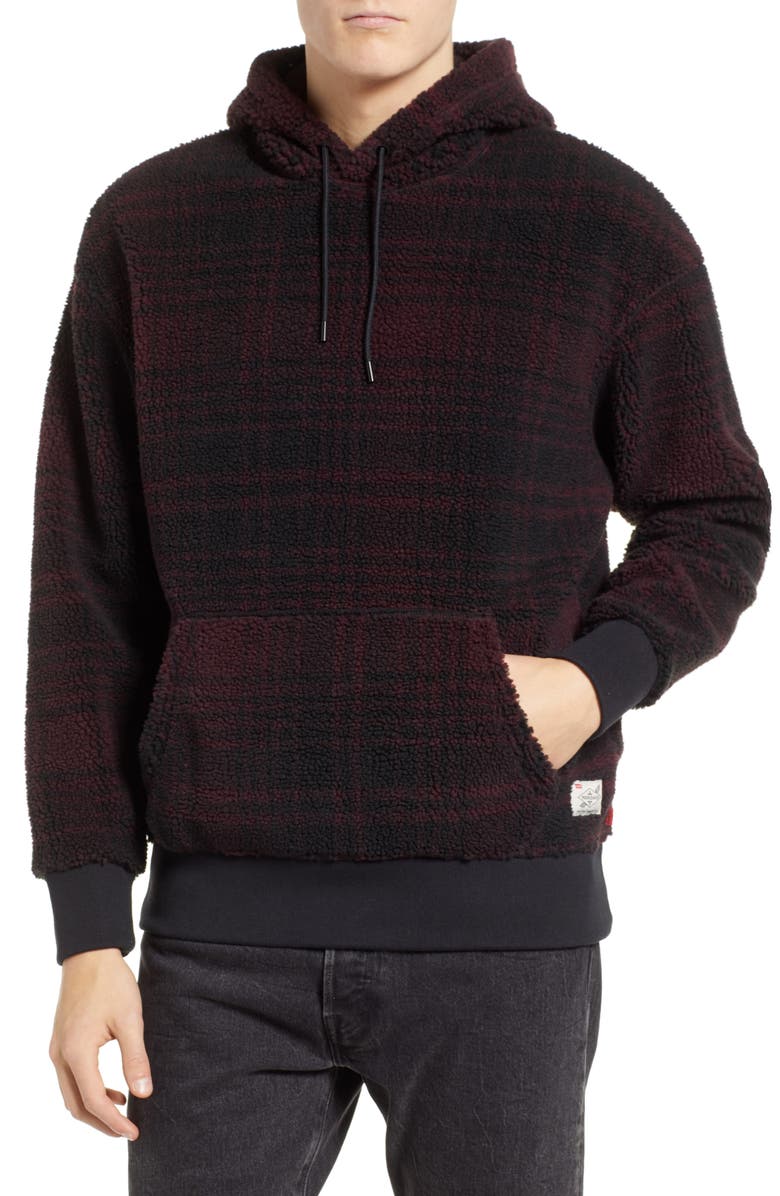 Levi's<sup>®</sup> x Justin Timberlake Faux Shearling Hooded Sweatshirt, Main, color, 