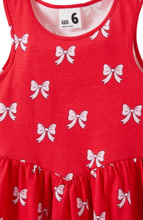 Shop Cotton On Kids Kid's Summer Sleeveless Dress In Varsity Red Bows