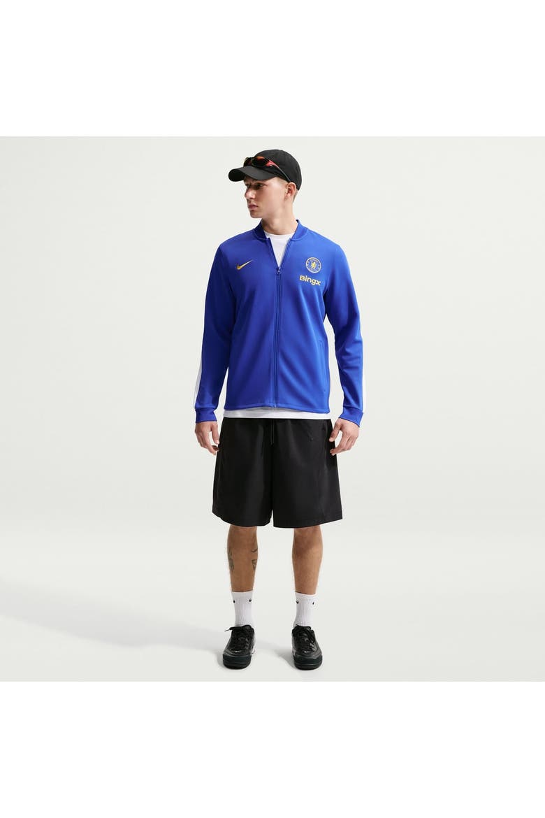 Men's Nike  Blue Chelsea Strike Full-Zip Dri-FIT Jacket, Alternate, color, Blue