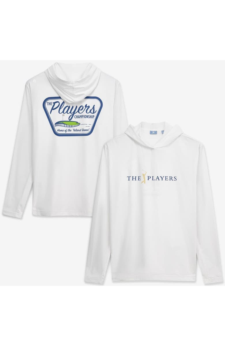 FOOTJOY Men's FootJoy White THE PLAYERS Island Green Patch TempoSeries Lightweight Sun Hoodie, Main, color, White