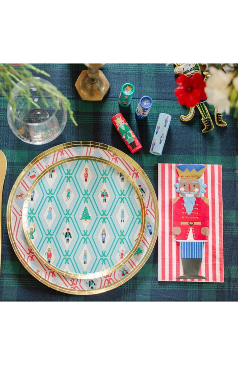 Jollity & Co. Nutcracker Dessert Plates, Alternate, color, Assorted Pre-Pack