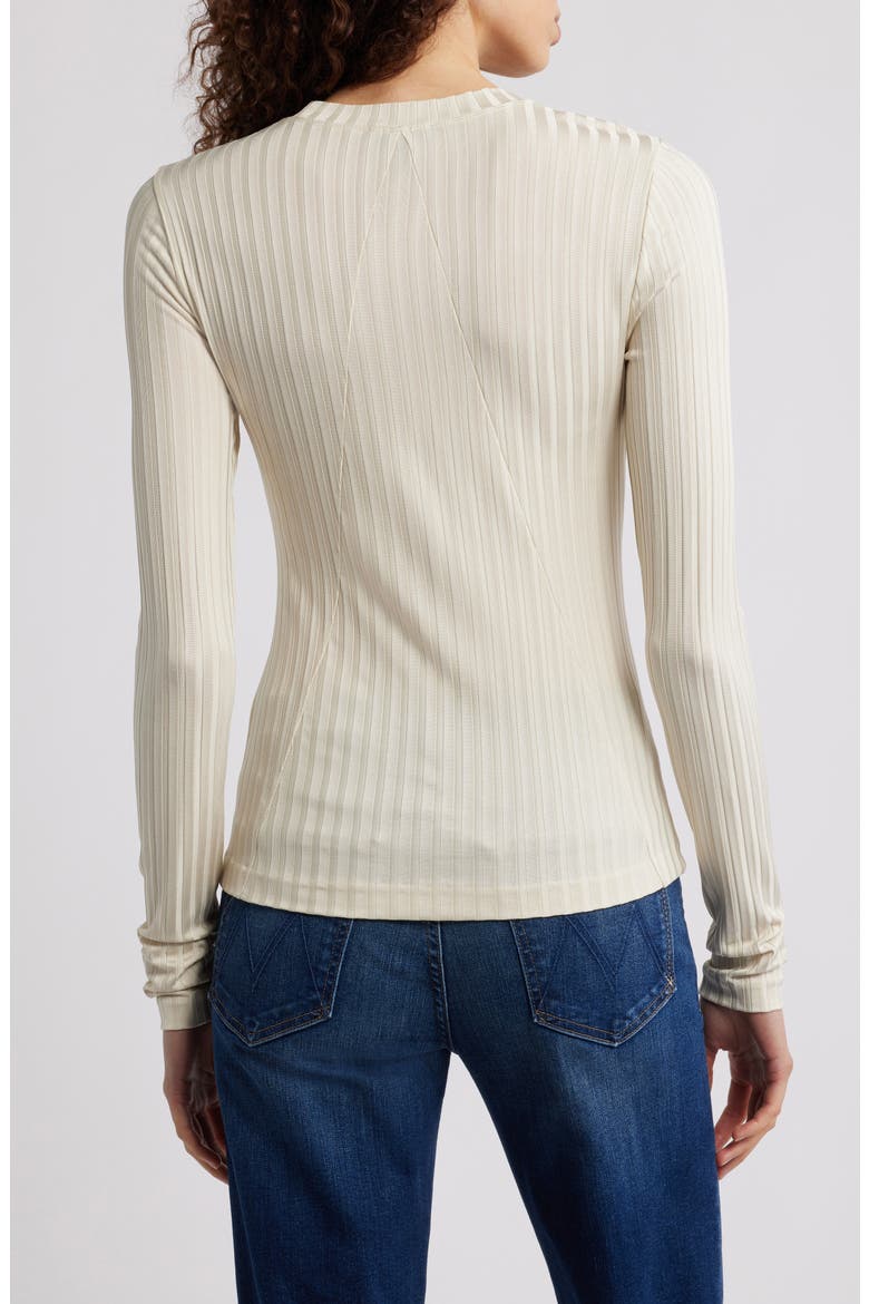 Natalia Slim Fit Rib Top, Alternate, color, BONE