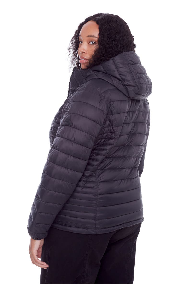 Alpine North YOHO PLUS SIZE - Vegan Down Lightweight Packable Puffer Jacket & Bag, Alternate, color, Black