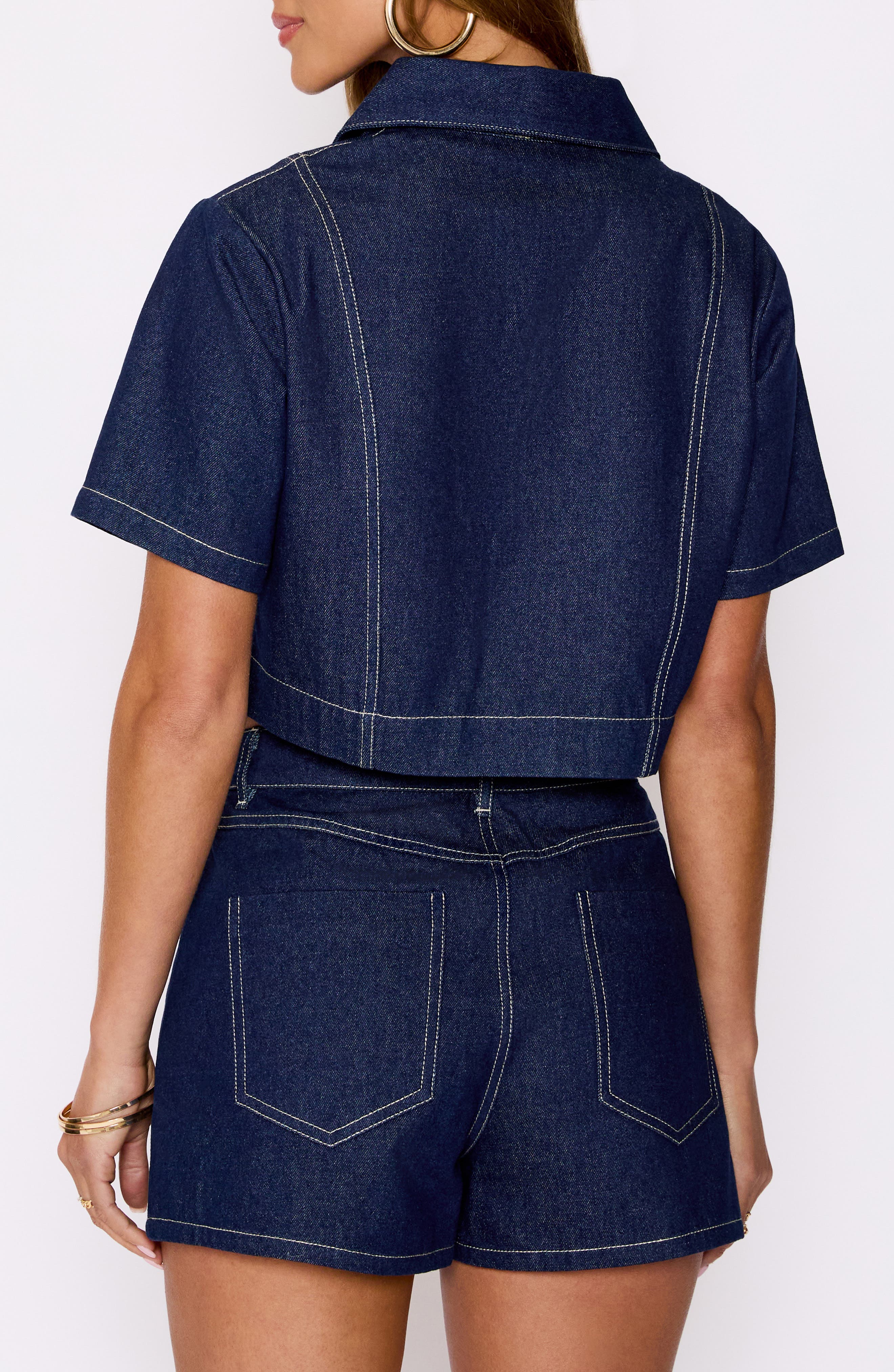 Rowan Denim Crop Top - image 2