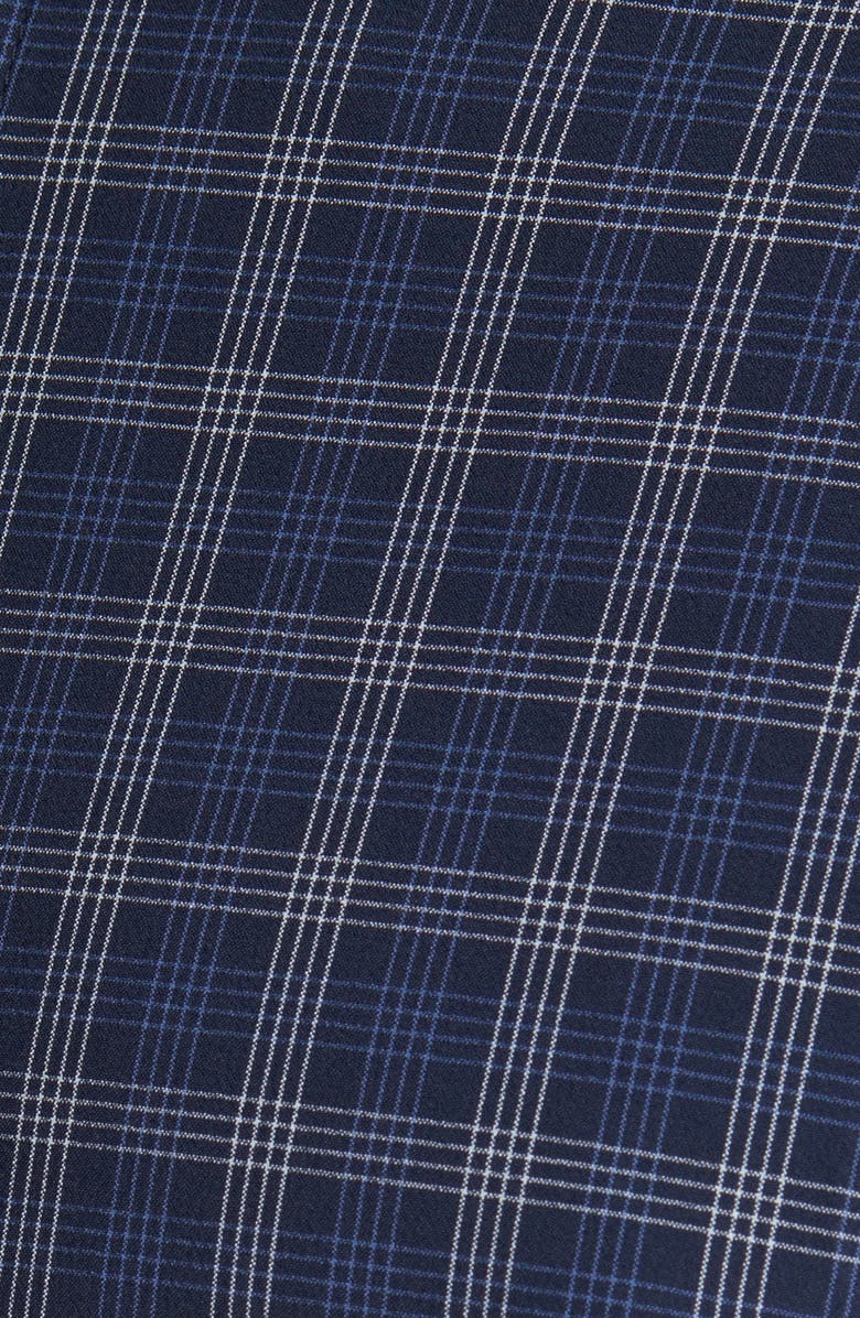 Mizzen+Main Leeward Navy Dallas Plaid No-Tuck Stretch Performance Button-Up Shirt, Alternate, color,