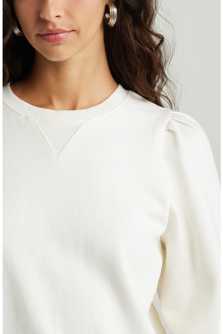 French Terry Sweatshirt, Alternate, color, IVORY EGRET