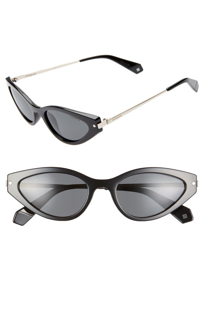 Polaroid 53mm Polarized Cat Eye Sunglasses, Main, color, 