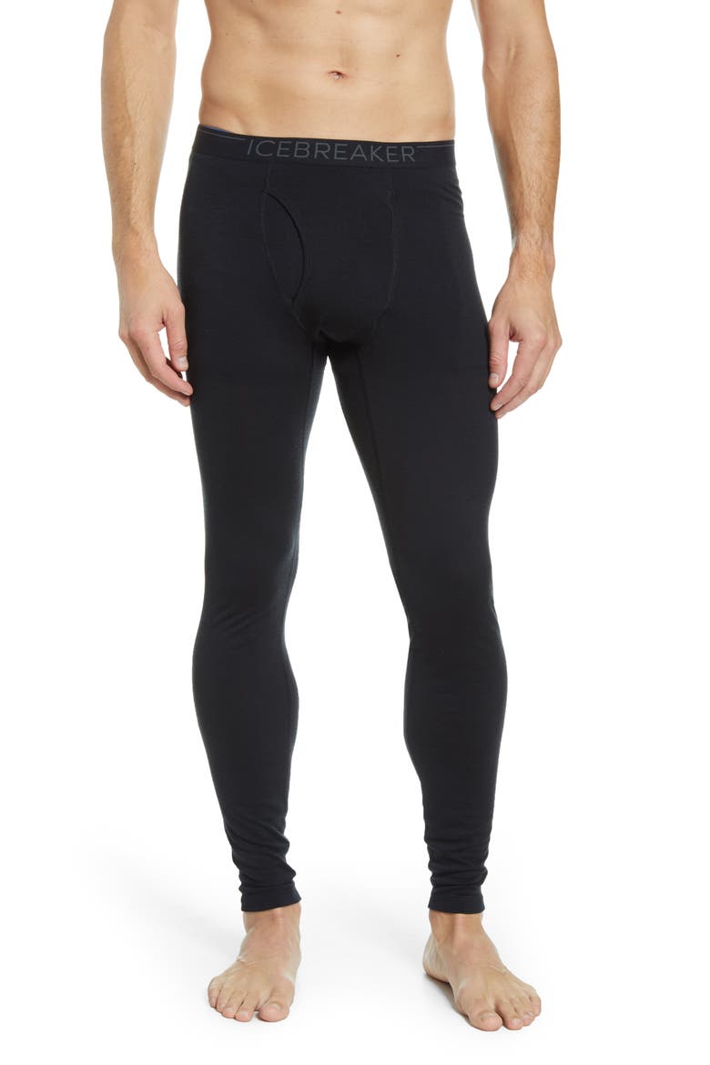 200 Oasis Merino Wool Jersey Base Layer Leggings, Main, color, BLACK