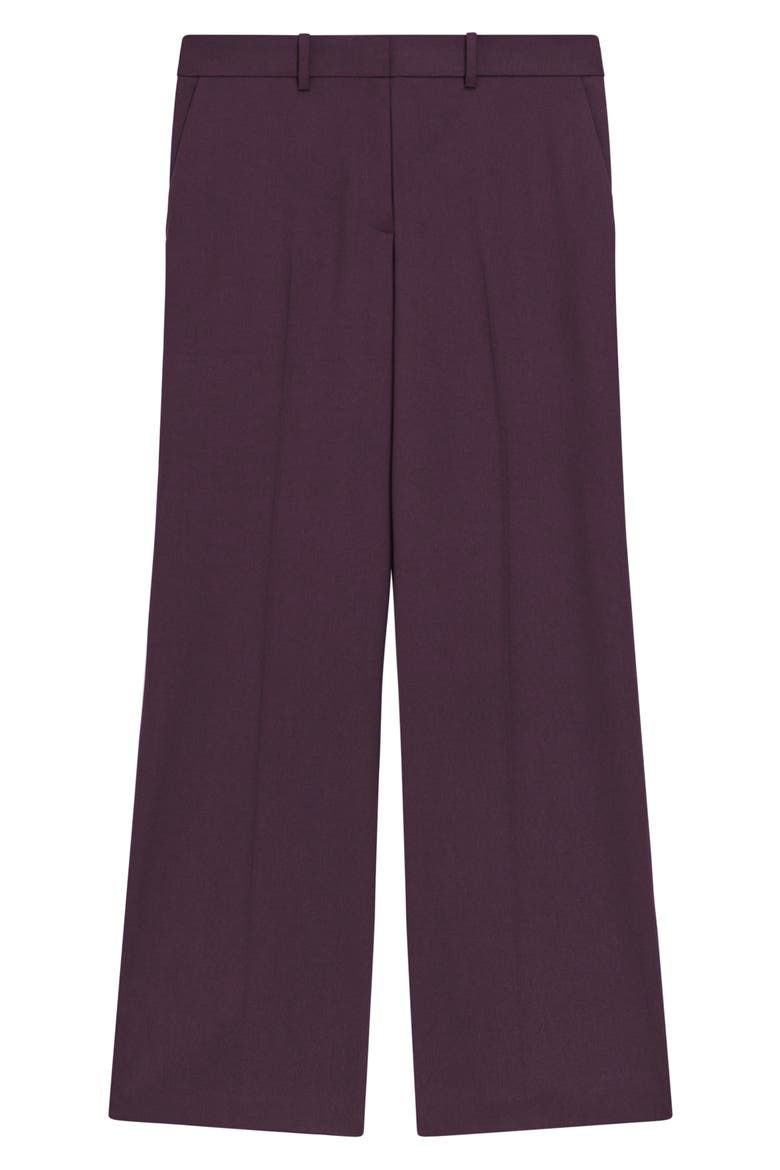 Stretch Wool Wide Leg Pants, Alternate, color, DARK IRIS - HAE