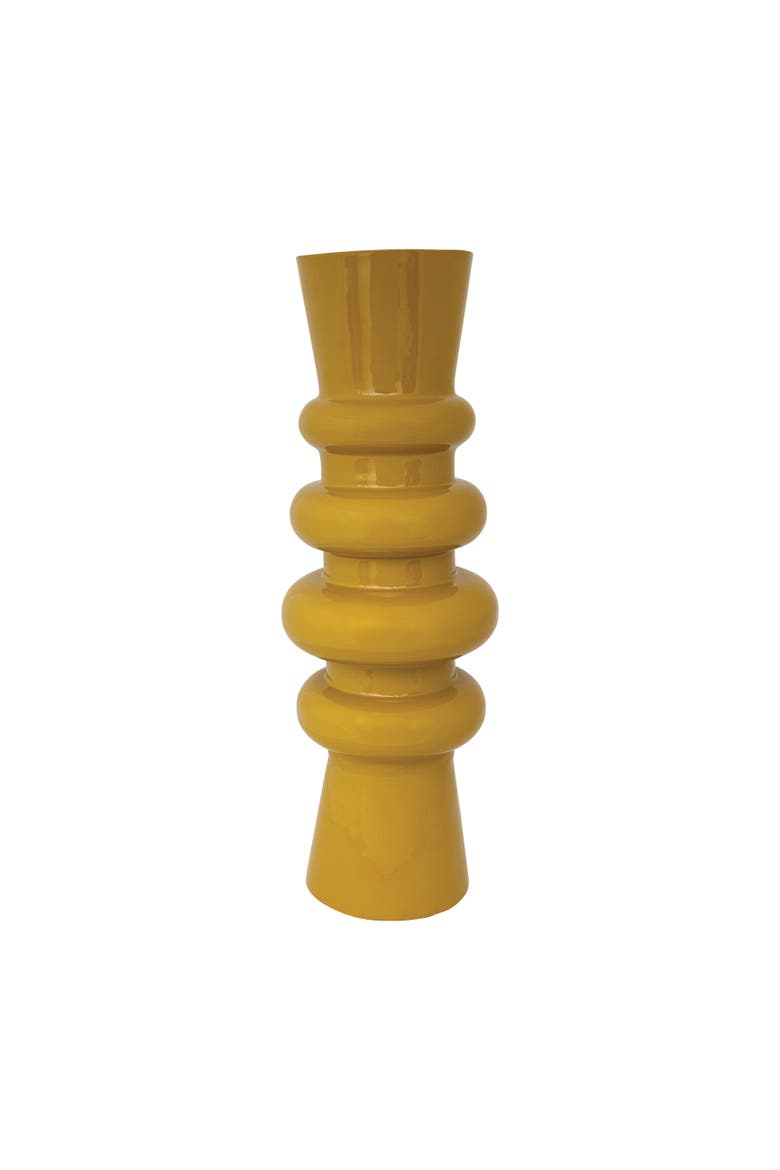 Enameled Vase, Main, color, Yellow