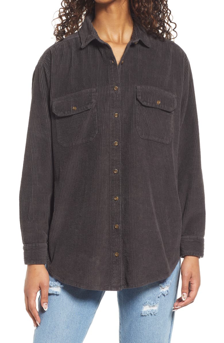 Billabong Always Golden Oversize Cotton Corduroy Shirt Jacket, Alternate, color, 