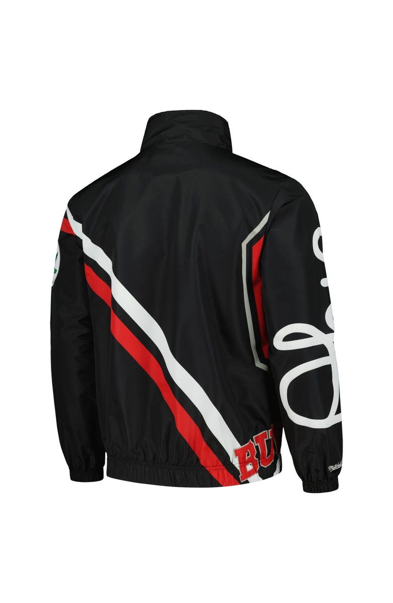 Mitchell & Ness Men's Mitchell & Ness Black Ohio State Buckeyes Exploded Logo Warm Up Full-Zip Jacket, Alternate, color, 